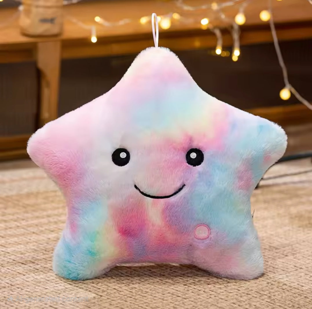 LED Star Soft Plush Pillows Light up Twinkle Star Throw Pillows