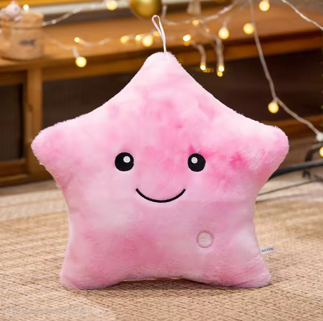 LED Star Soft Plush Pillows Light up Twinkle Star Throw Pillows