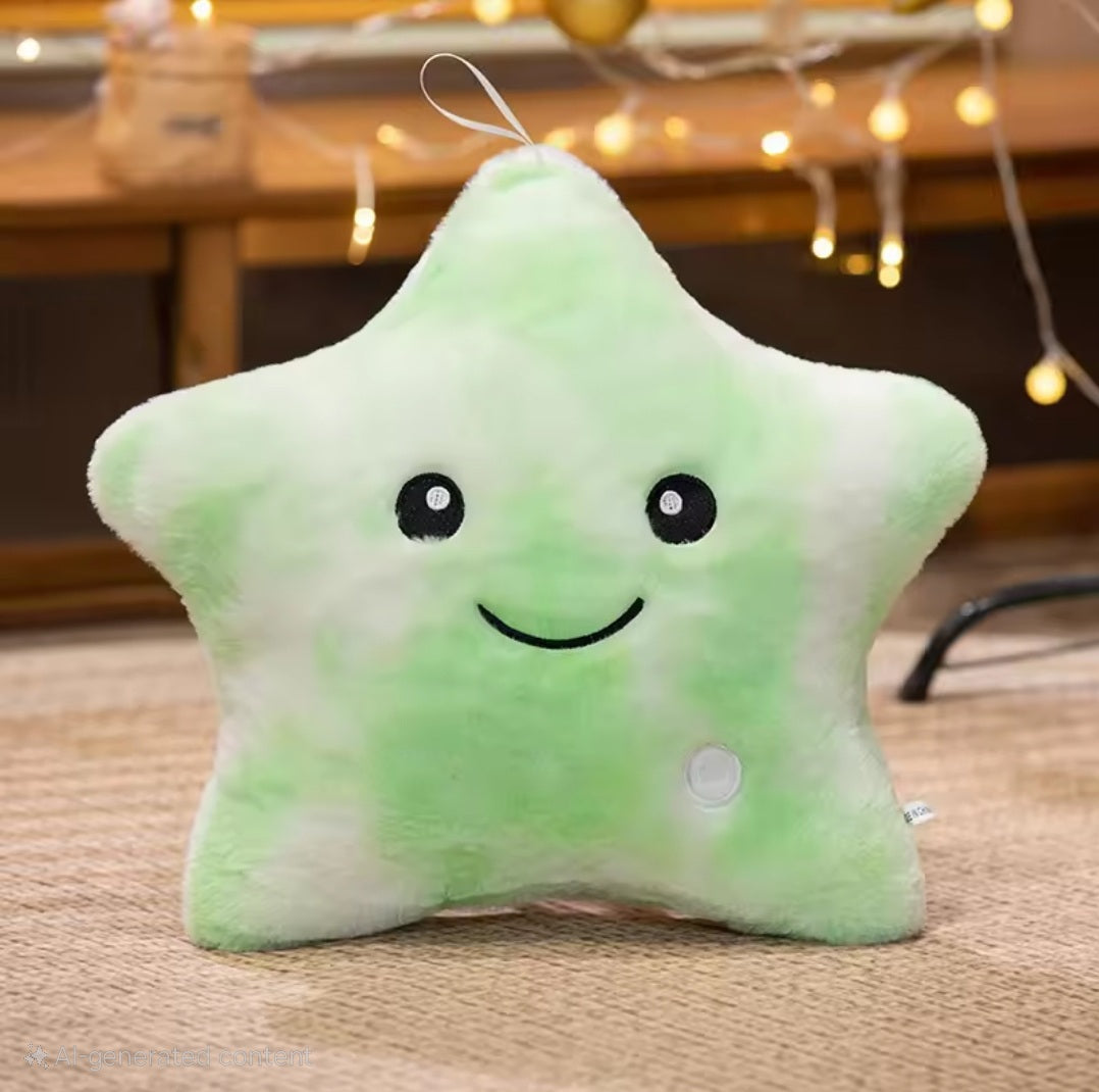 LED Star Soft Plush Pillows Light up Twinkle Star Throw Pillows