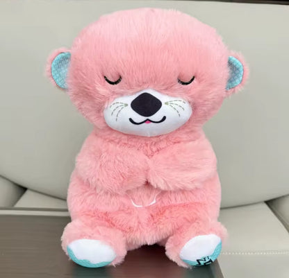 Breathing soothing baby otter plush