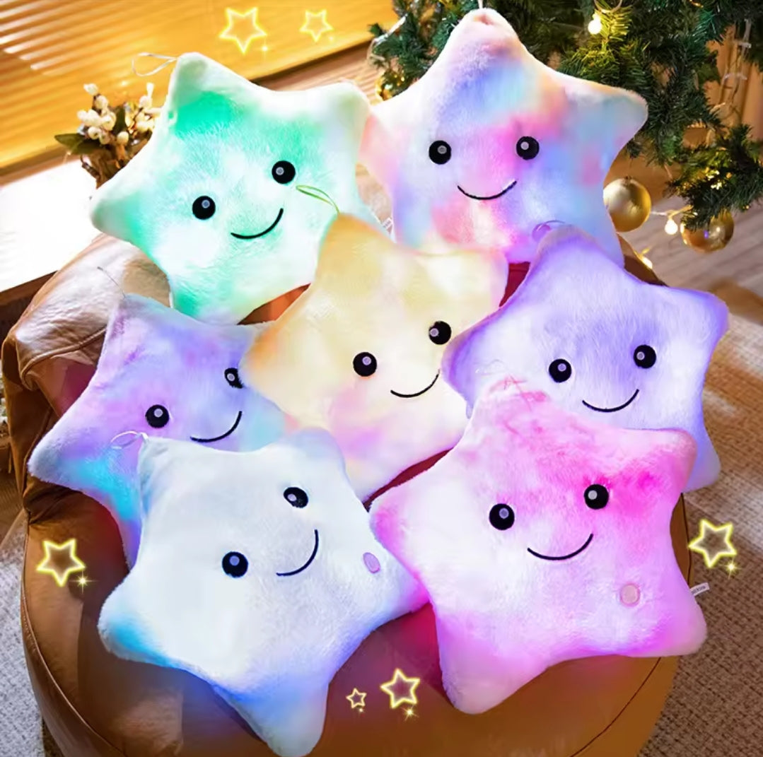 LED Star Soft Plush Pillows Light up Twinkle Star Throw Pillows