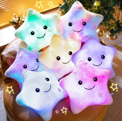 LED Star Soft Plush Pillows Light up Twinkle Star Throw Pillows