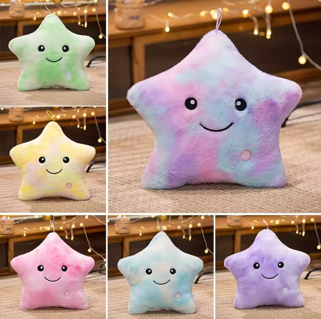 LED Star Soft Plush Pillows Light up Twinkle Star Throw Pillows