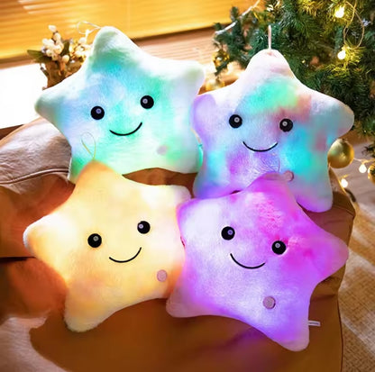 LED Star Soft Plush Pillows Light up Twinkle Star Throw Pillows